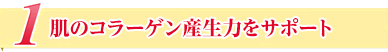 1肌がコラーゲンを生み出す力をサポート（特許公開済）