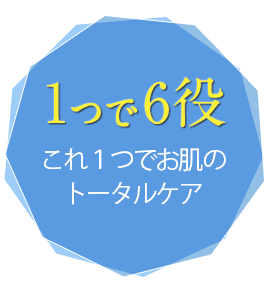 １つで6役 これ１つでお肌のトータルケア