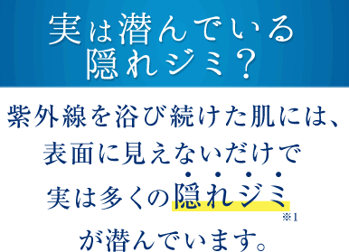 実は潜んでいる隠れジミ(*1)？